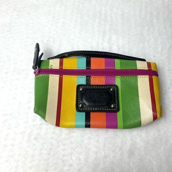 Nine West rainbow striped Cosmetic/make up/wallet - Picture 1 of 3